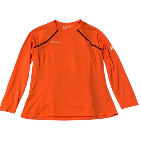 Mammut Women's Long Sleeve Orange Performance Shirt Sz L Lightweight  Activewear - Picture 9 of 11